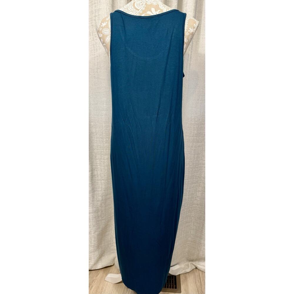Philosophy Dresses Blue Maxi Tank Dress Sleeveless Stretch Size Large NWT - Picture 4 of 11